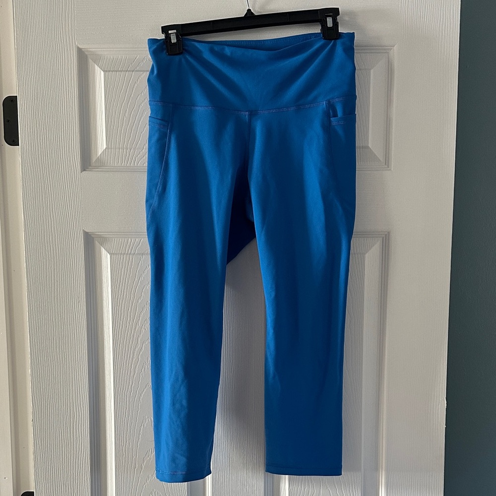 Bright Blue Power-soft Active crop leggings
